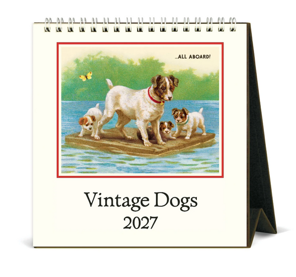 2027 Cavallini Desk Calendar Vintage Dogs