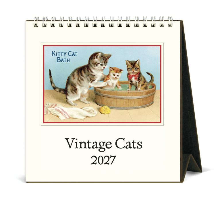 2027 Cavallini Desk Calendar Vintage Cats