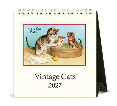 2027 Cavallini Desk Calendar Vintage Cats
