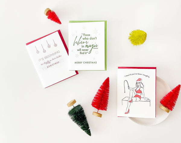 Magic Christmas - Letterpress Holiday Christmas Card