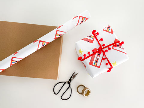 Mixtape Wrapping Paper - Steel Petal Press