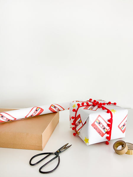 Mixtape Wrapping Paper - Steel Petal Press