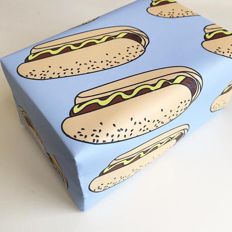 Hot Dog Gift Wrap 
