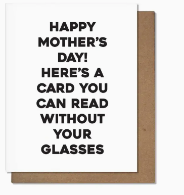 Mothers Day Read Without Glasses Card