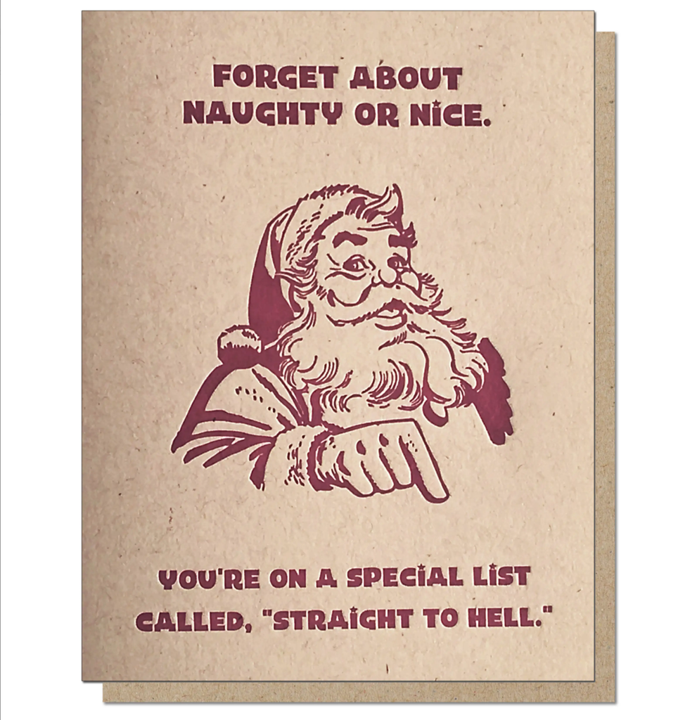 Naughty Or Nice Santa Card