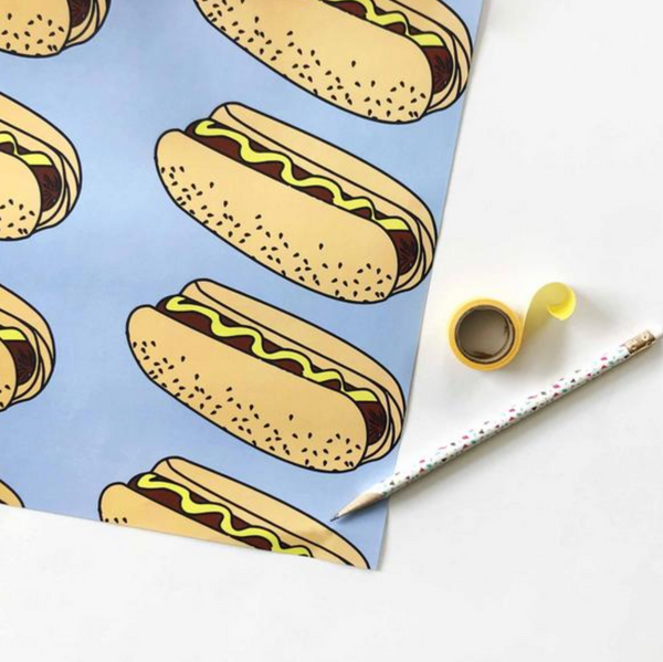Hot Dog Gift Wrap 