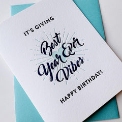 Best Year Ever Vibes Card