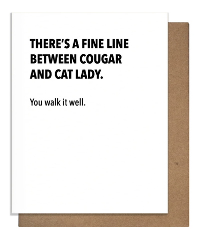 Cougar Cat Lady Card 