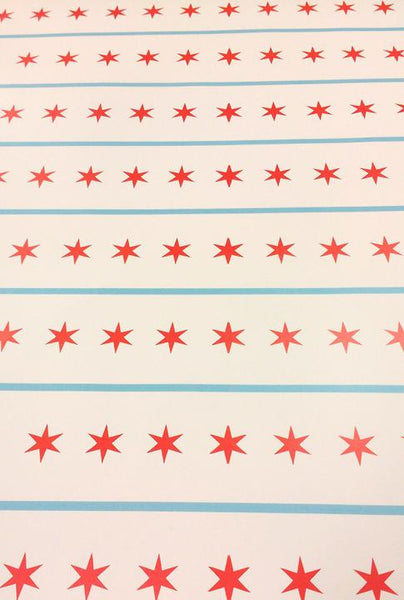 Chicago Flag Gift Wrap 