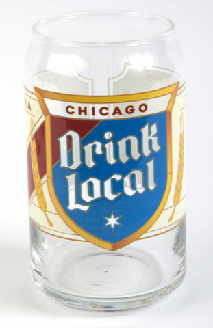 Drink Local Beer Glass