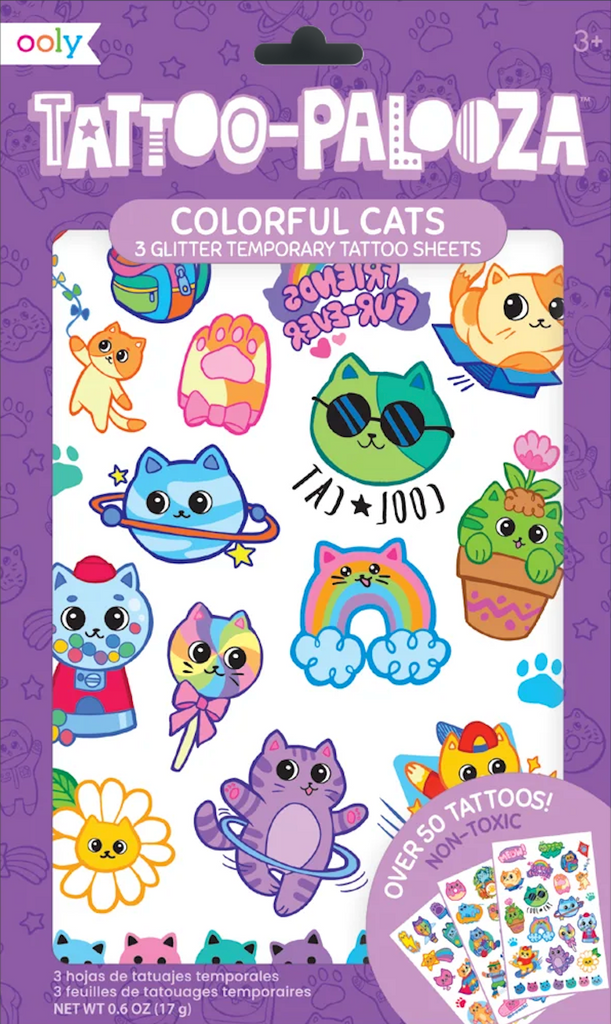 Tattoo Palooza Colorful Cats