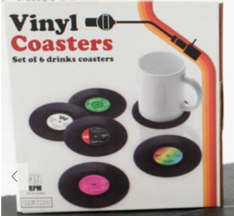 Vinyl Record Coasters Set