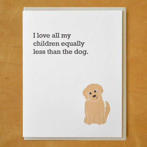 Love My Children & Dog Card