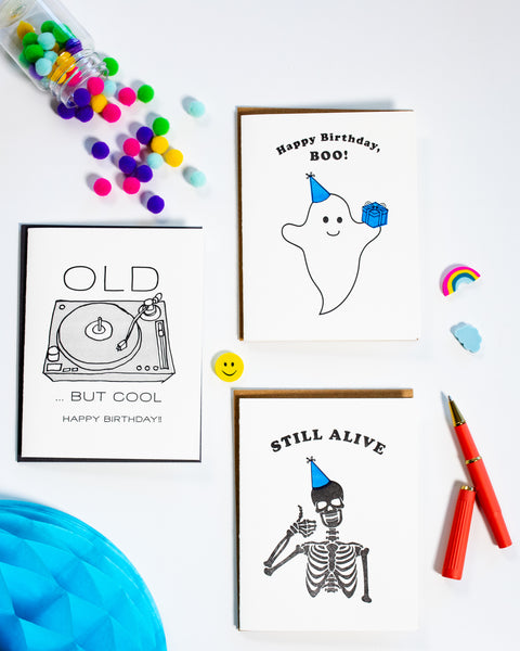 Old Spooky Birthday Cards