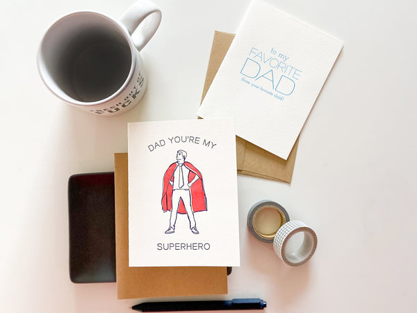 Superhero Dad Card