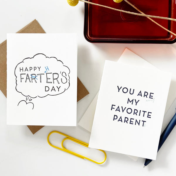 Favorite Parent letterpress greeting card