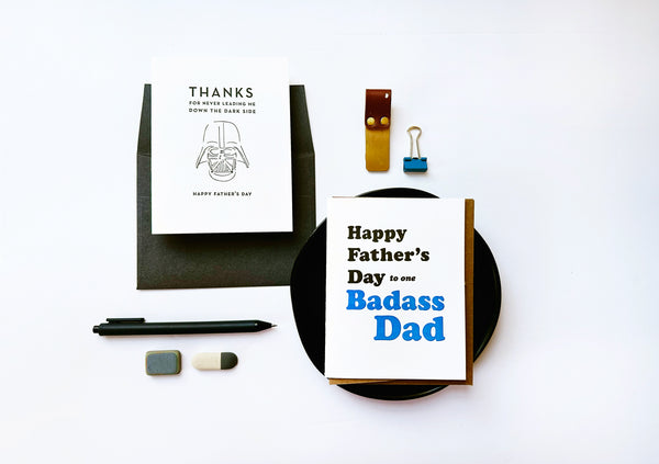 Badass Dad - Letterpress Father's Day Greeting Card