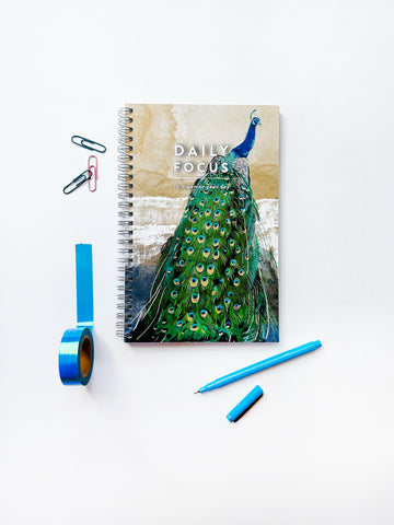 Daily Focus Peacock Notebook