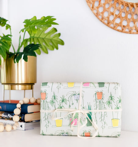 House Plants Wrapping Paper - Steel Petal Press
