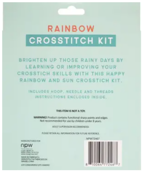 Rainbow Cross Stitch Kit 