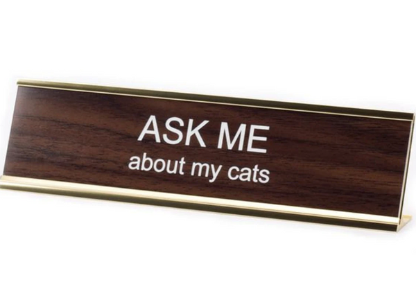 Cat Desk Sign