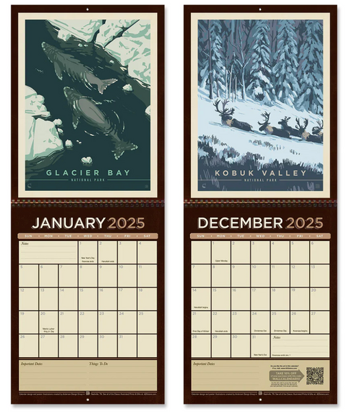 2025 National Parks Calendar Steel Petal Press