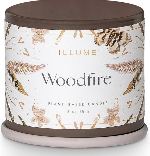Woodfire Tin Candle