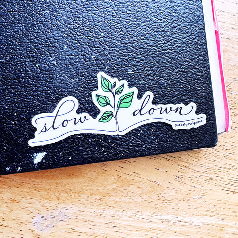 Slow Down Sticker