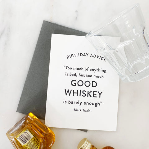 Whiskey Birthday Card