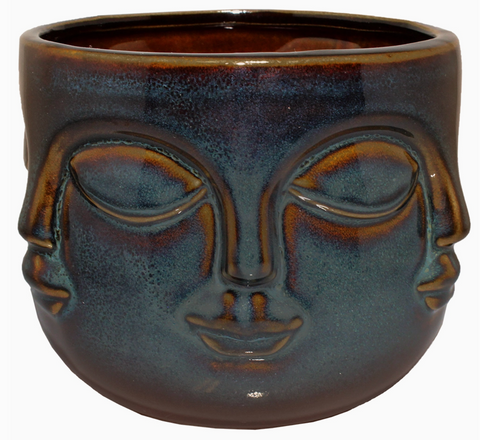 Multi Face Blue Planter 