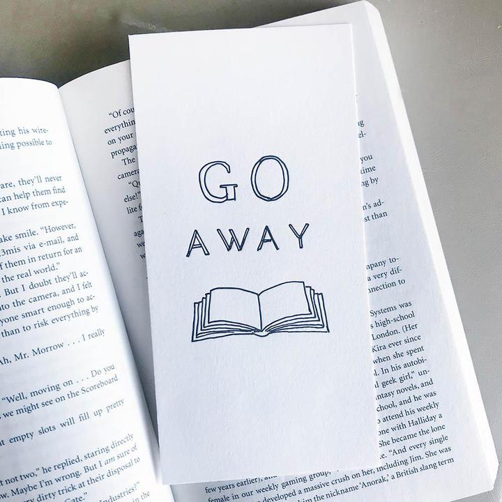 Go Away Bookmark 