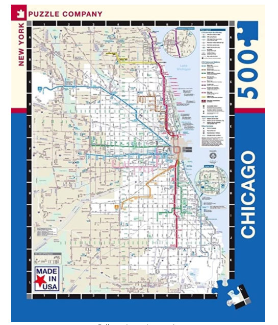 Chicago CTA Map Puzzle - Steel Petal Press