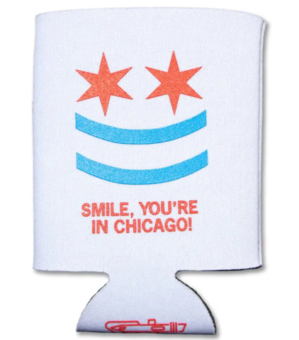 Koozie Smile Youre  In Chicago Can Cooler - RG - Steel Petal Press