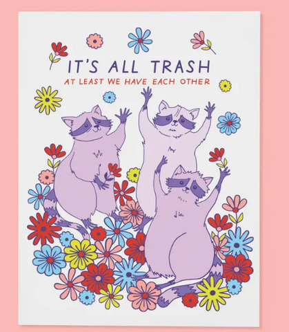 Raccoons Trash Love Card