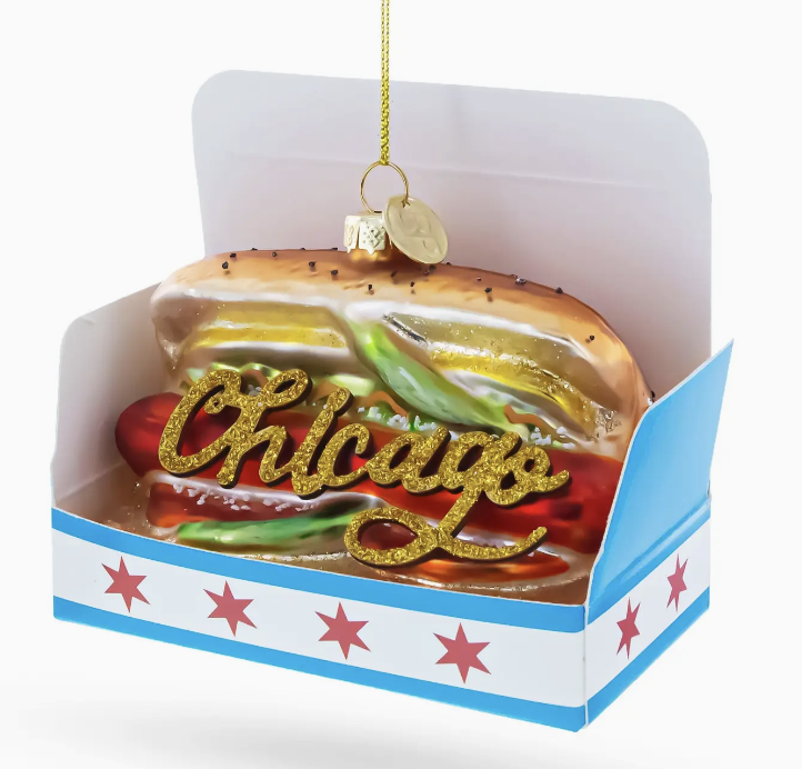 Chicago Hot Dog Ornament