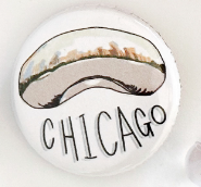 Chicago Bean Button 