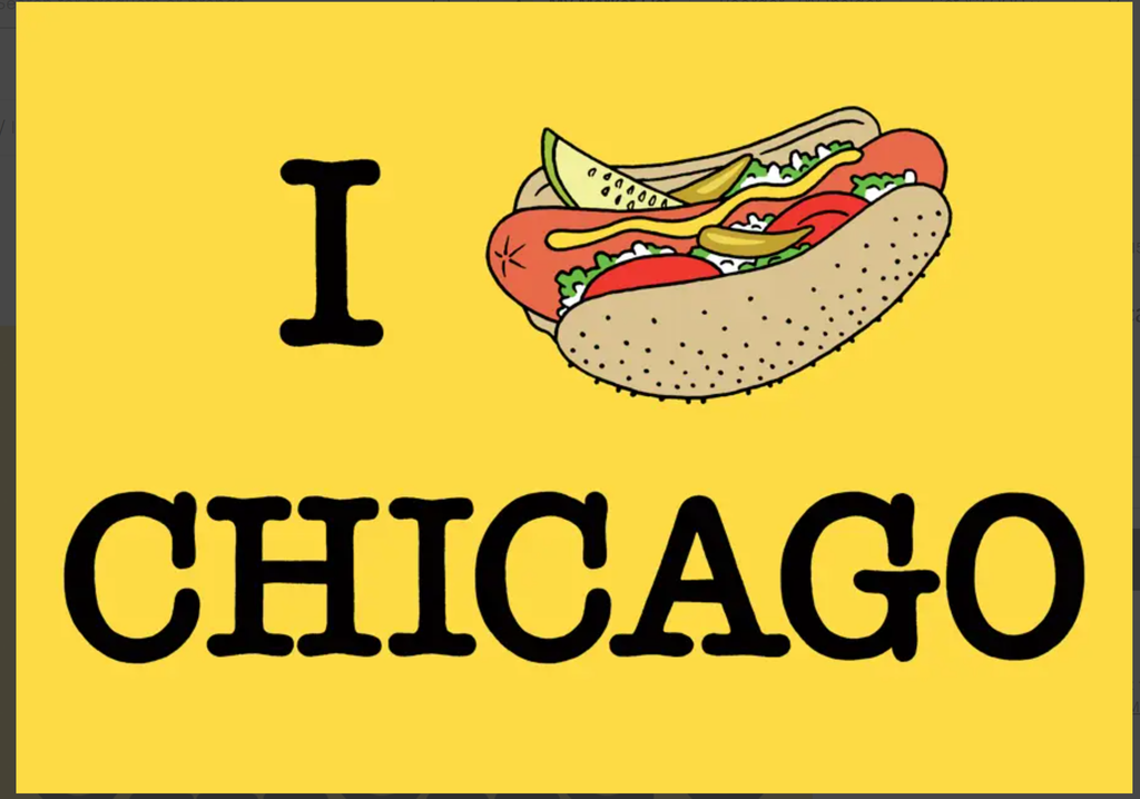 Chicago Hotdog Post Card