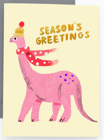 Dinosaur Seasons Greetings Card