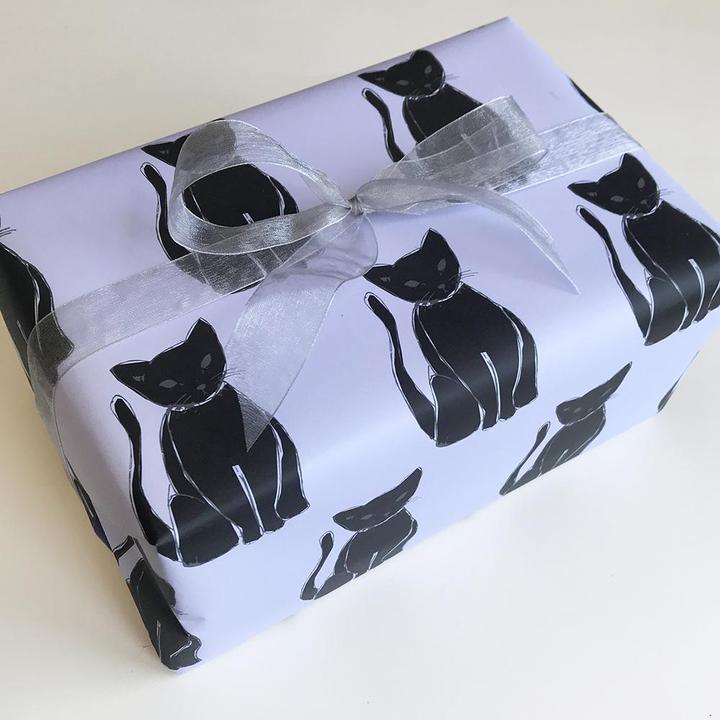 Black Cat Gift Wrap 