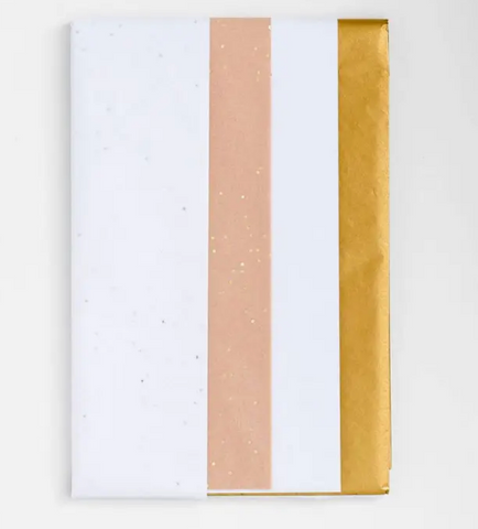 Tissue Paper Pack White Pink Gold 