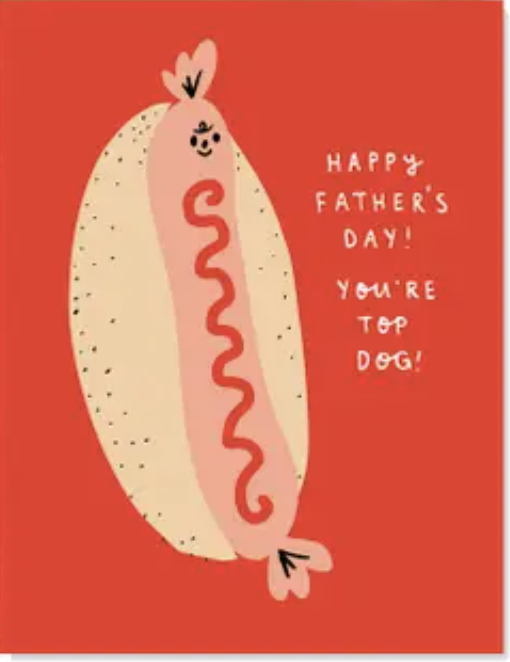 Top Hotdog Fathers Day Card