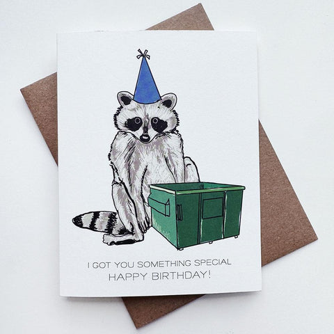 Raccoon Special Birthday Card