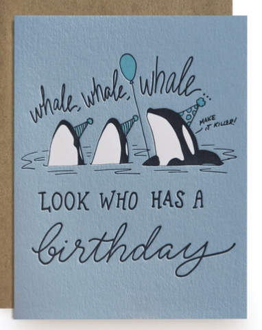 Killer Whale Birthday Card