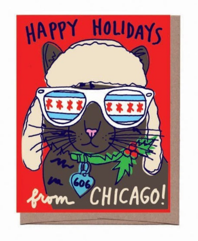 Chicago Cat Holiday Card