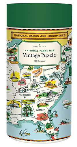 MAP of National Parks Vintage Puzzle - CPC