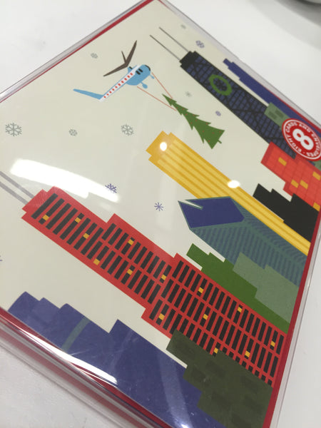 Chicago Skyline Tree Drop Christmas Cards - Single or Box Set 