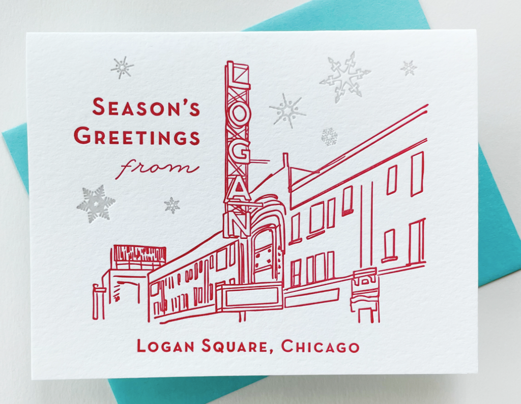 Seasons Greetings Logan Square Card
