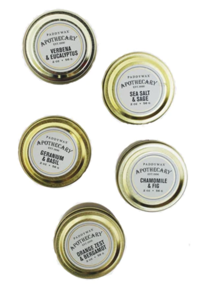 Small Apothecary Candle Tins
