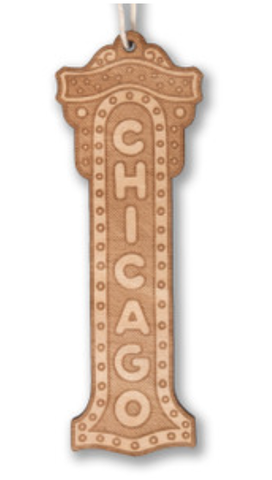 Chicago Theater Wooden Ornament 