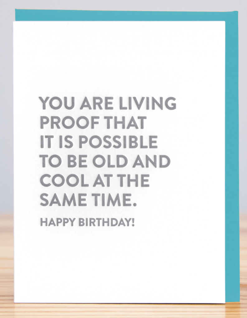 Old And Cool Birthday Card